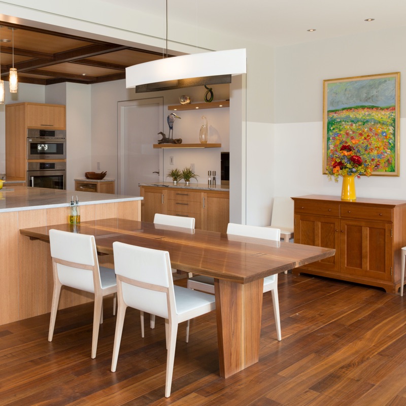 walnut hardwood flooring - cottage kitchen
