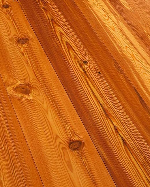 Reclaimed heart pine flooring.