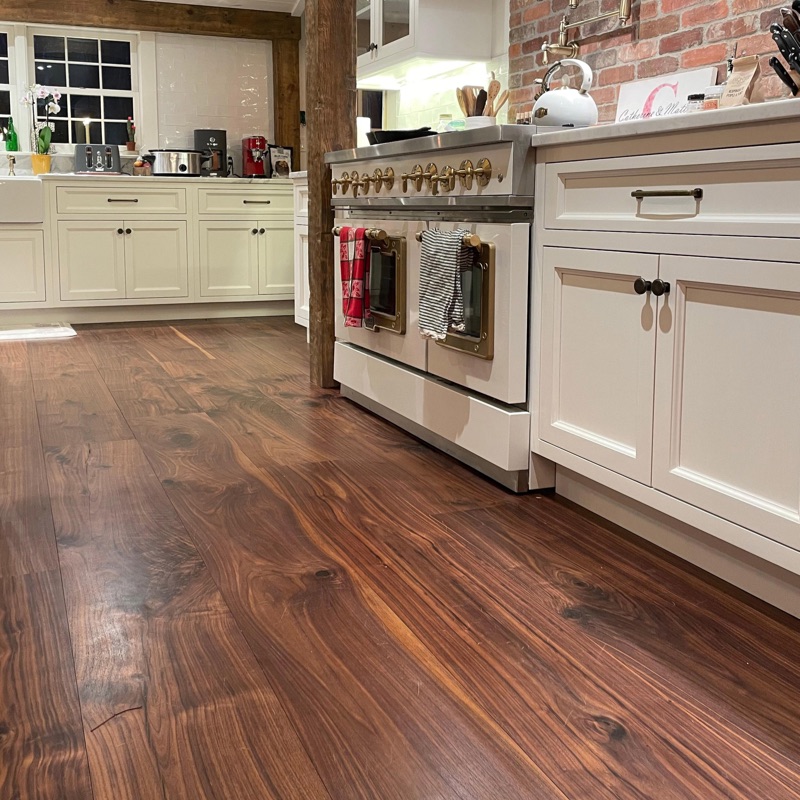 character walnut plank flooring - kitchen
