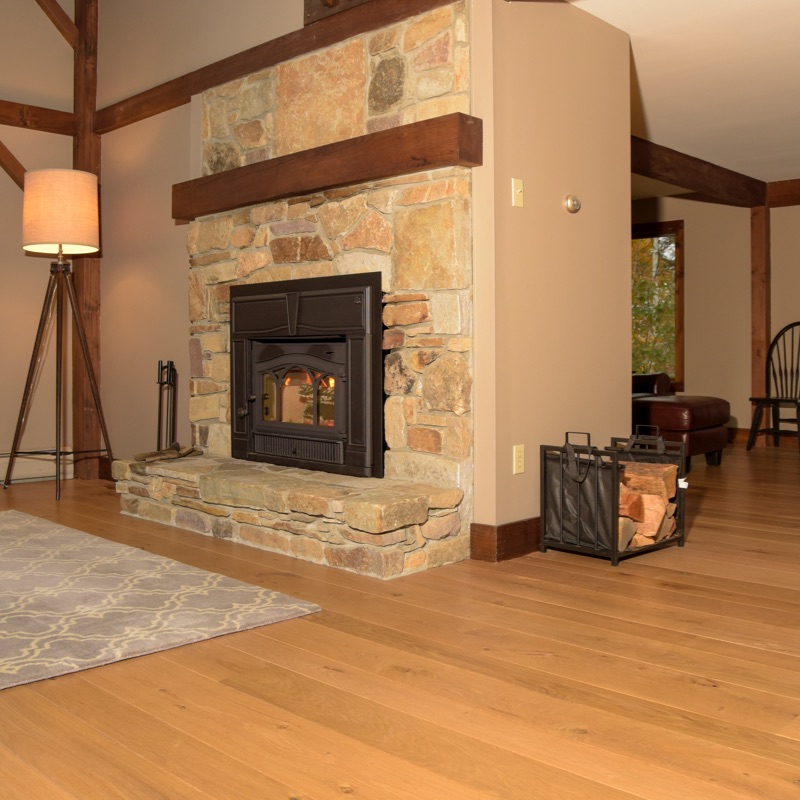 Character Oak Floor Fireplace