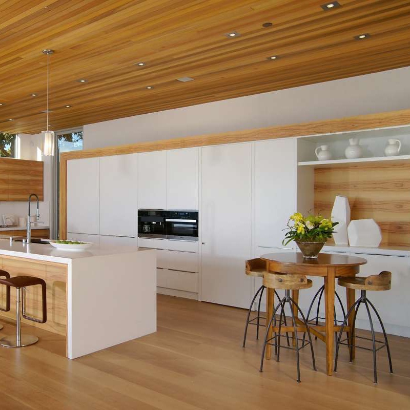 Quarter Sawn White Oak Floor Modern Kitchen