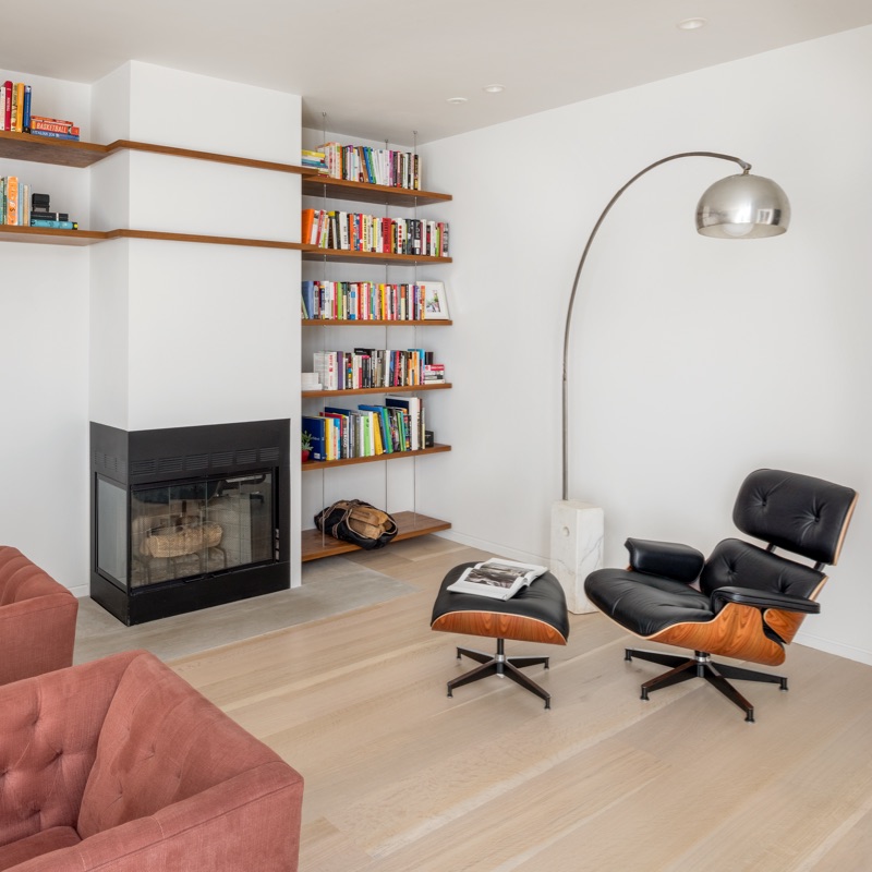 rift sawn white oak floor - modern living room