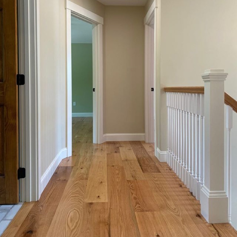 bvkjfdkrustic red oak plank flooring - upstairs hall