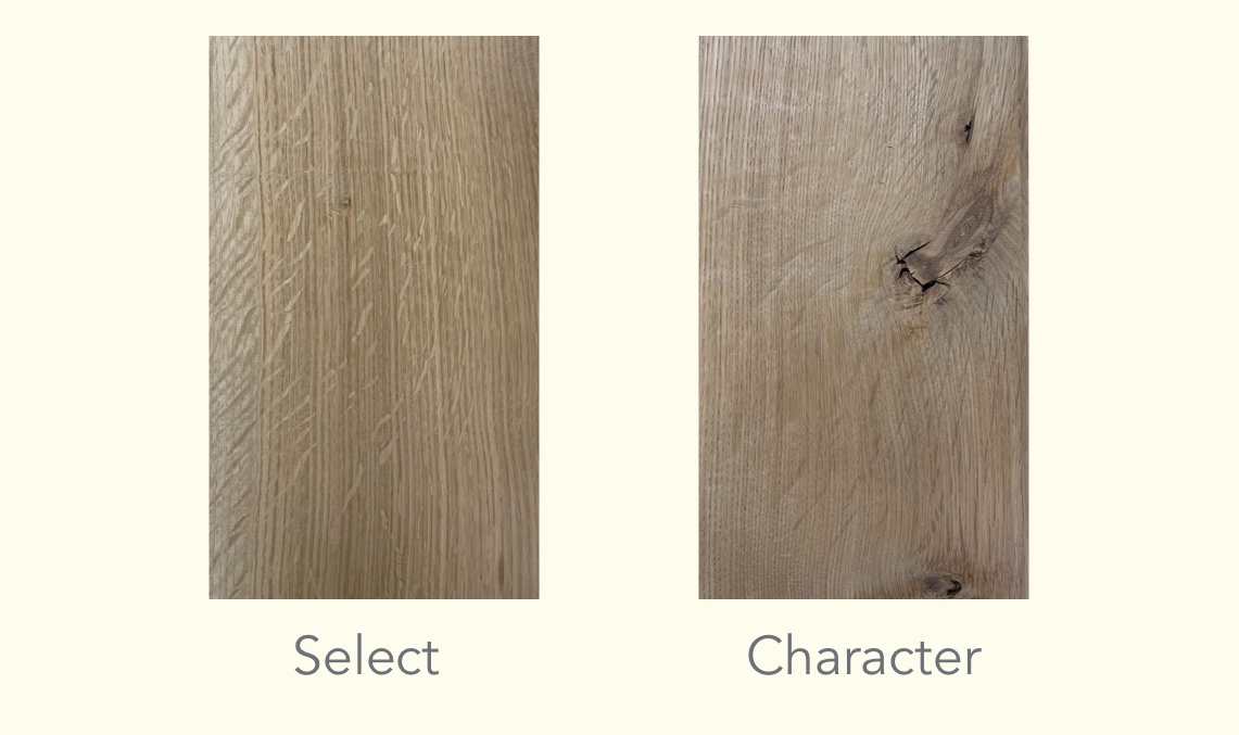 select and character rift and quartersawn white oak flooring