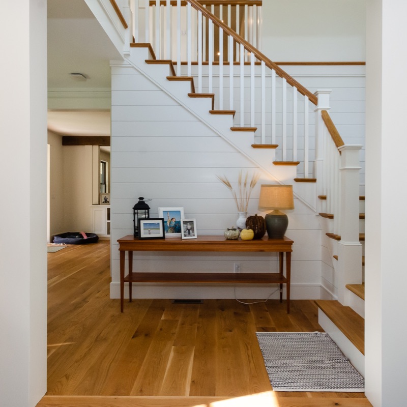 character white oak flooring - grand entryway