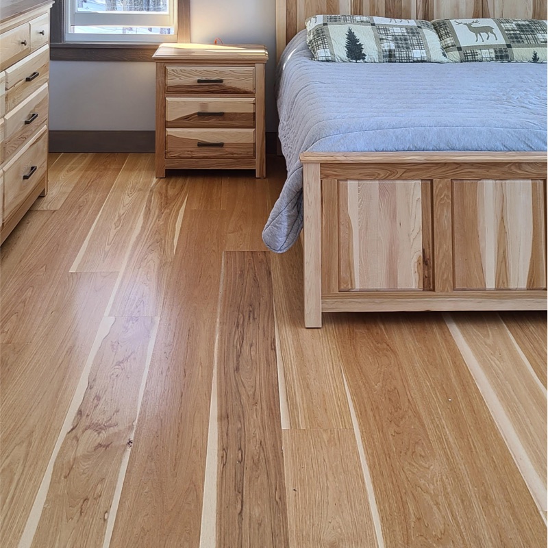 select hickory plank flooring bedroom