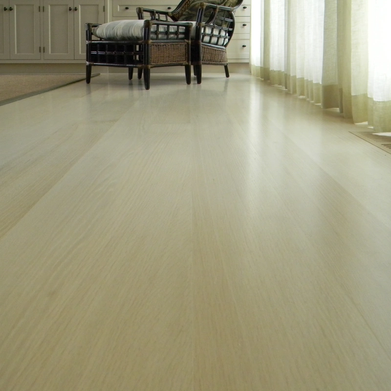 bleached white oak flooring - living room