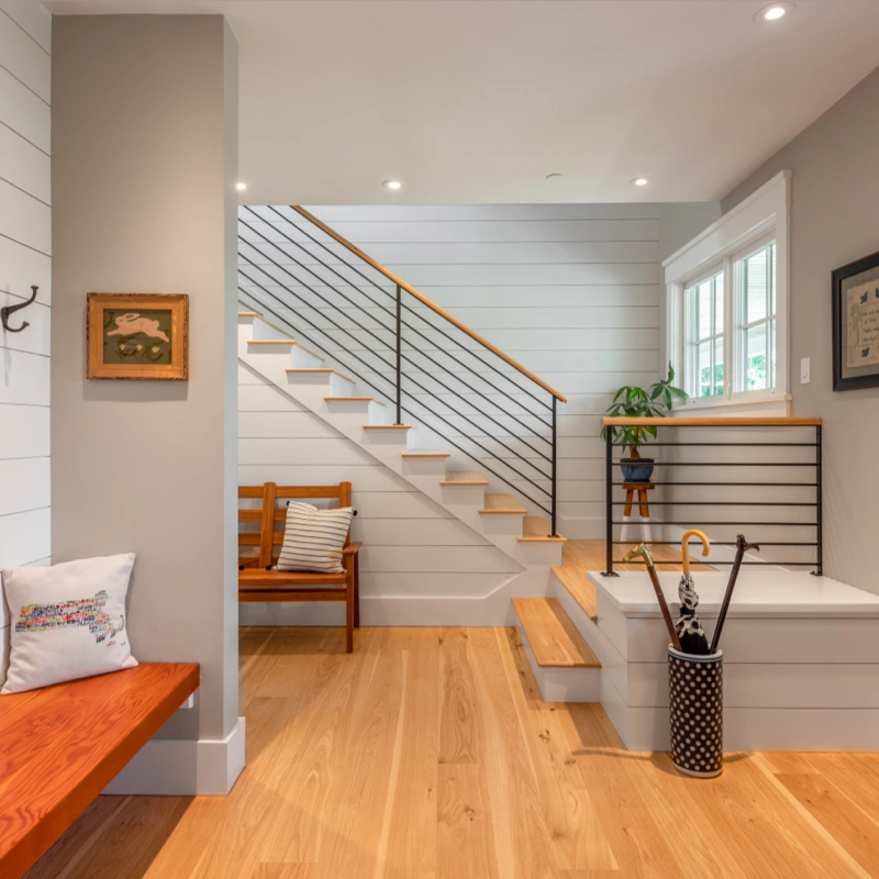 select hickory flooring modern stair landing