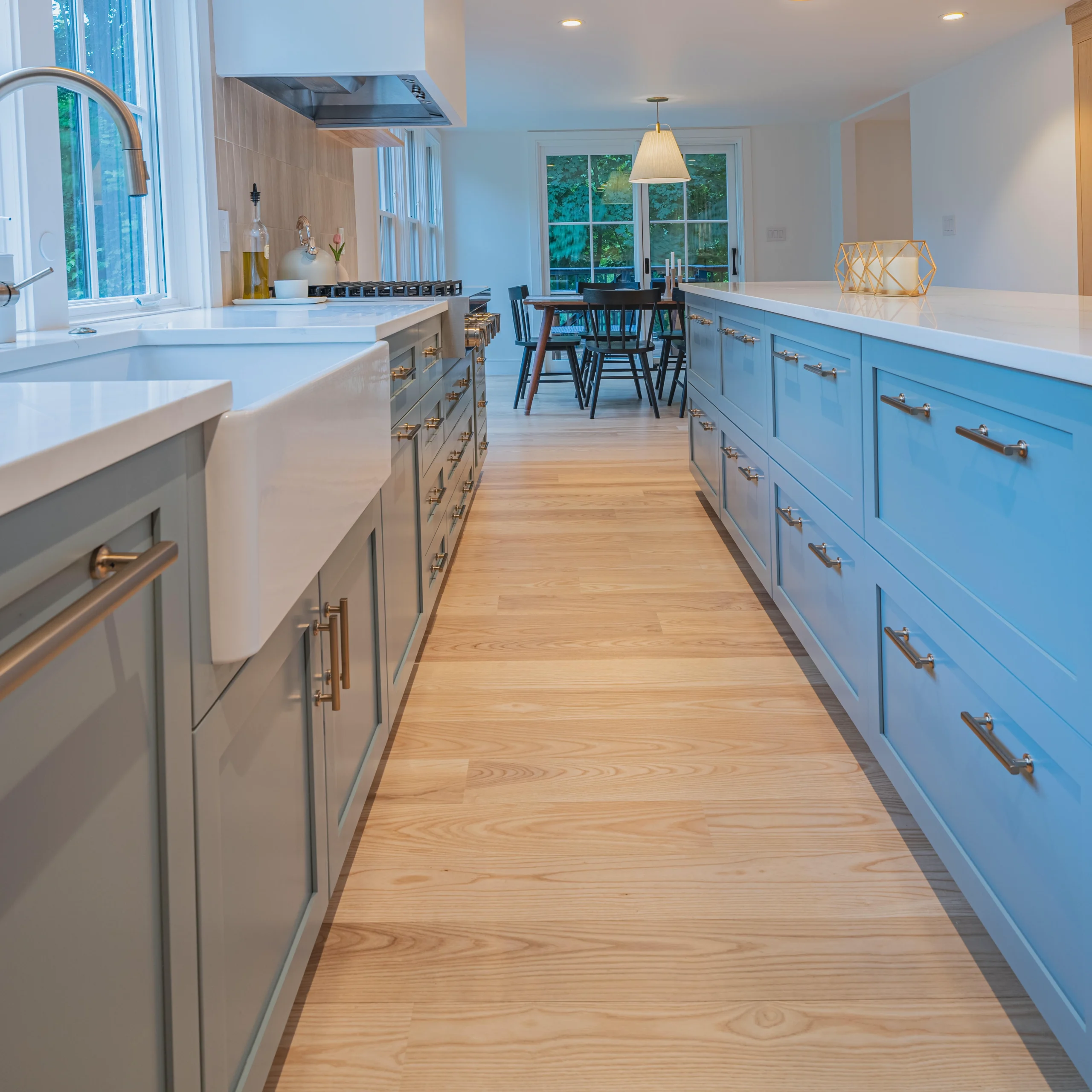 ash flooring kitchen galley