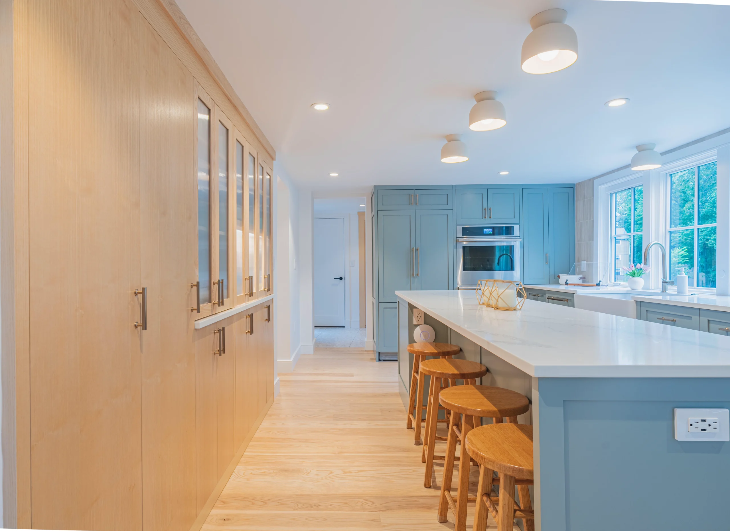 ash flooring kitchen island