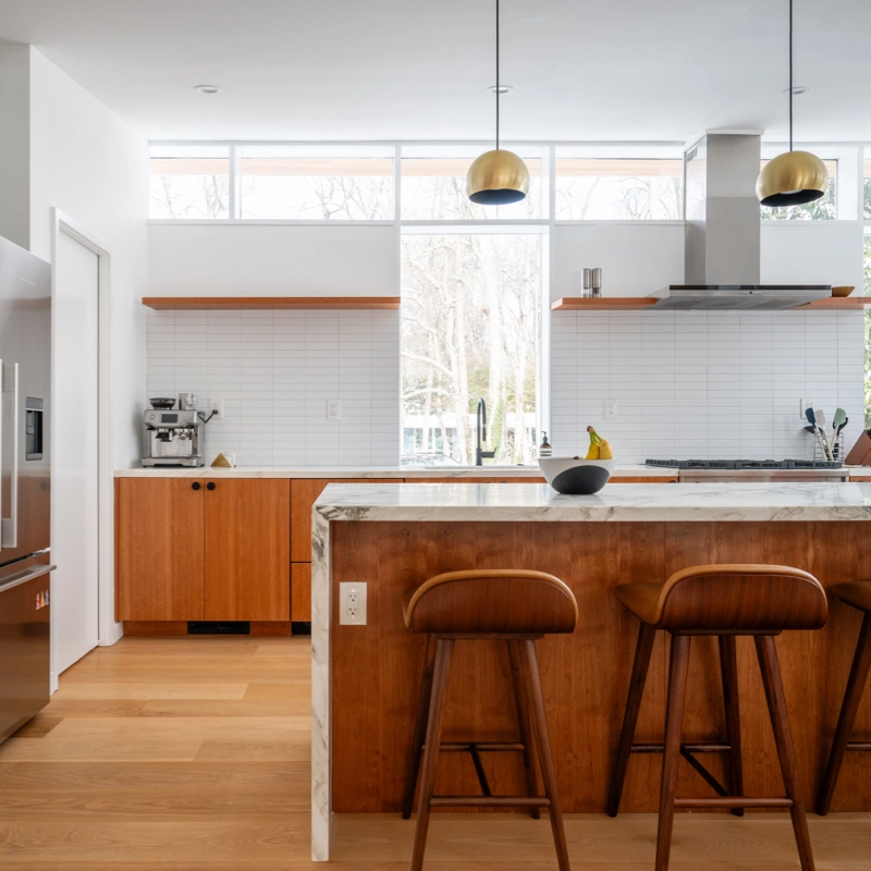 select white oak flooring - modern kitchen