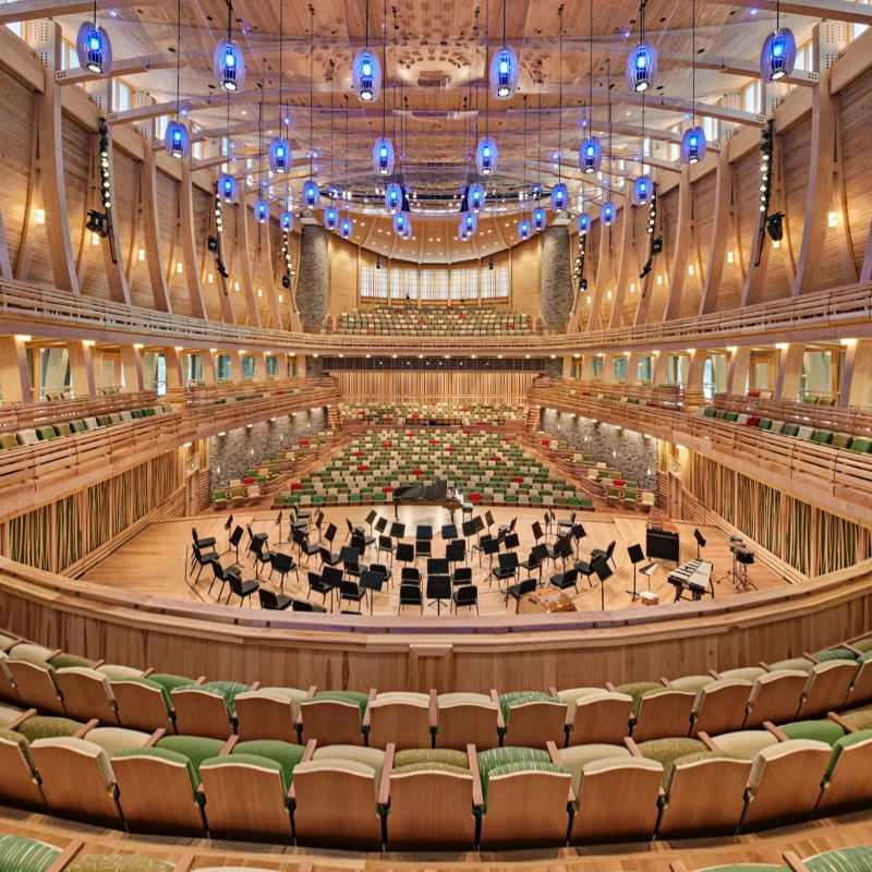 rift sawn white oak flooring - groton hill music center