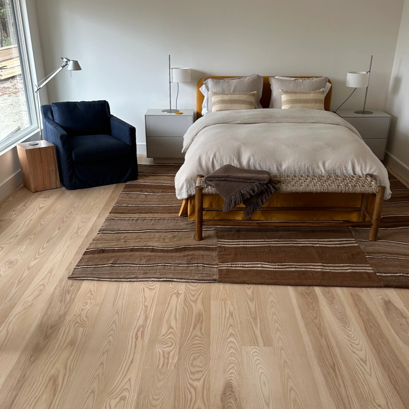 select ash flooring - cozy bedroom