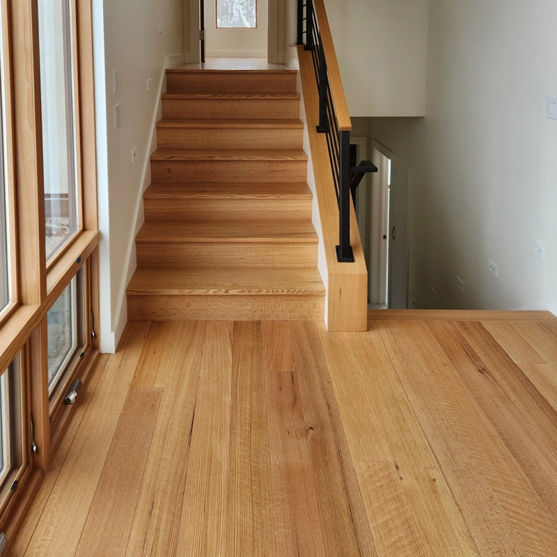 rift & quarter sawn red oak flooring - stairwell