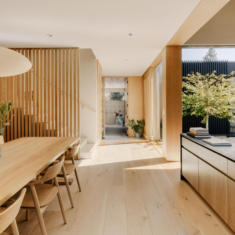 Vermont Plank White Oak Flooring - Dining Room Entry