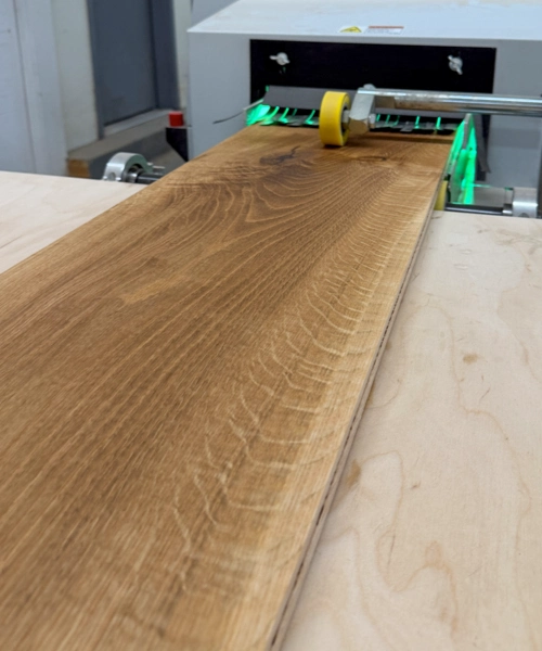 vermont plank prefinishing clear coat on white oak