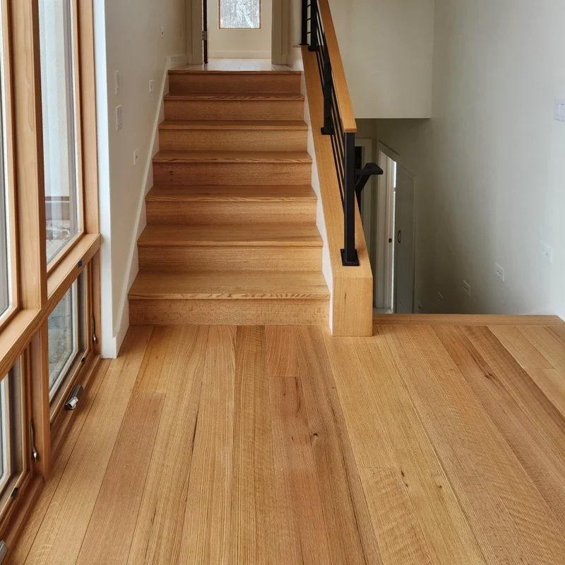 rift & quarter sawn red oak flooring - stairwell