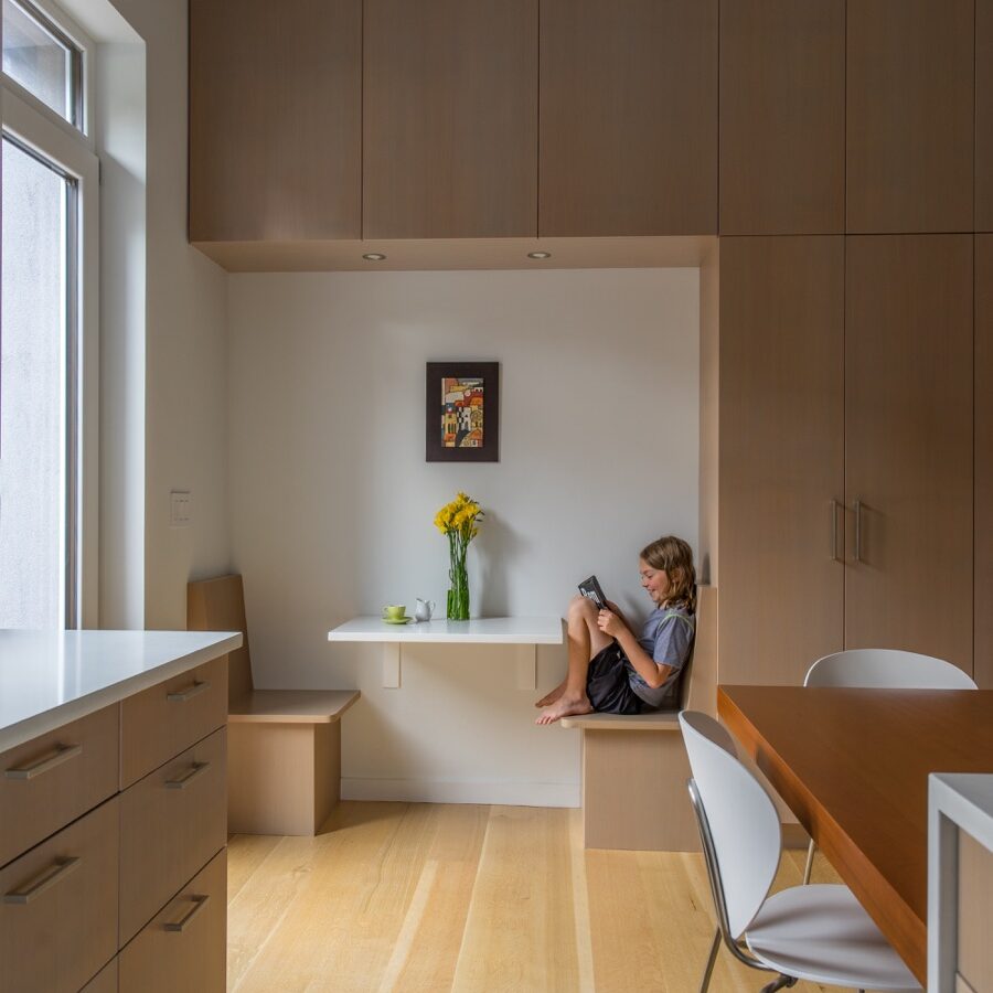 rowhome - rift quarter sawn oak flooring - kitchen